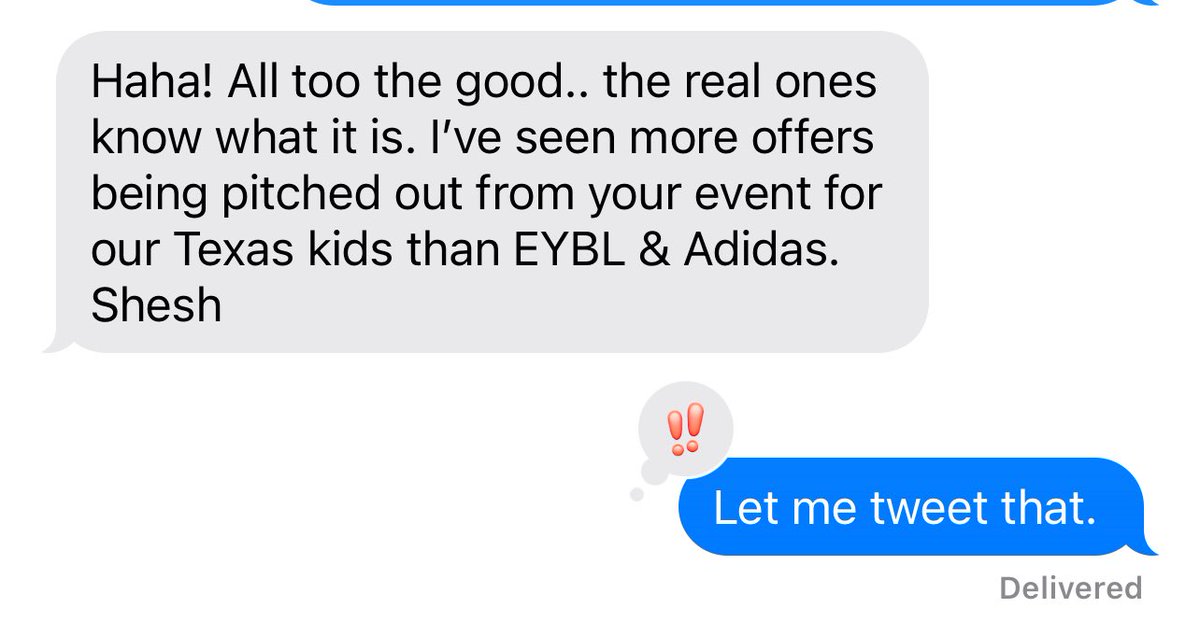 😉

When college coaches continue to validate the value and opportunities you HELPED provide kids, it feels good. 

Add…
Reasonable door price✅
Content on point✅
No parking fees✅
No stay to play ✅

🗣️🗣️🗣️