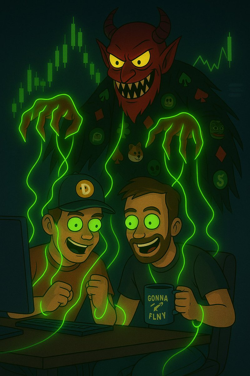 GAMBLOR69420's tweet photo. No one chooses to trade memecoins.

You hear a whisper…
You feel a spark behind your eyes…
Suddenly it’s 2AM, and you’re swapping SOL for something called $FARTCAT.

That wasn’t you.
That was Gamblor.

#SolanaMemeCoin #crypto #pumpfun #PumpFunLaunch #solana #memecoins #bonkify https://t.co/Nw7hwSPAS2