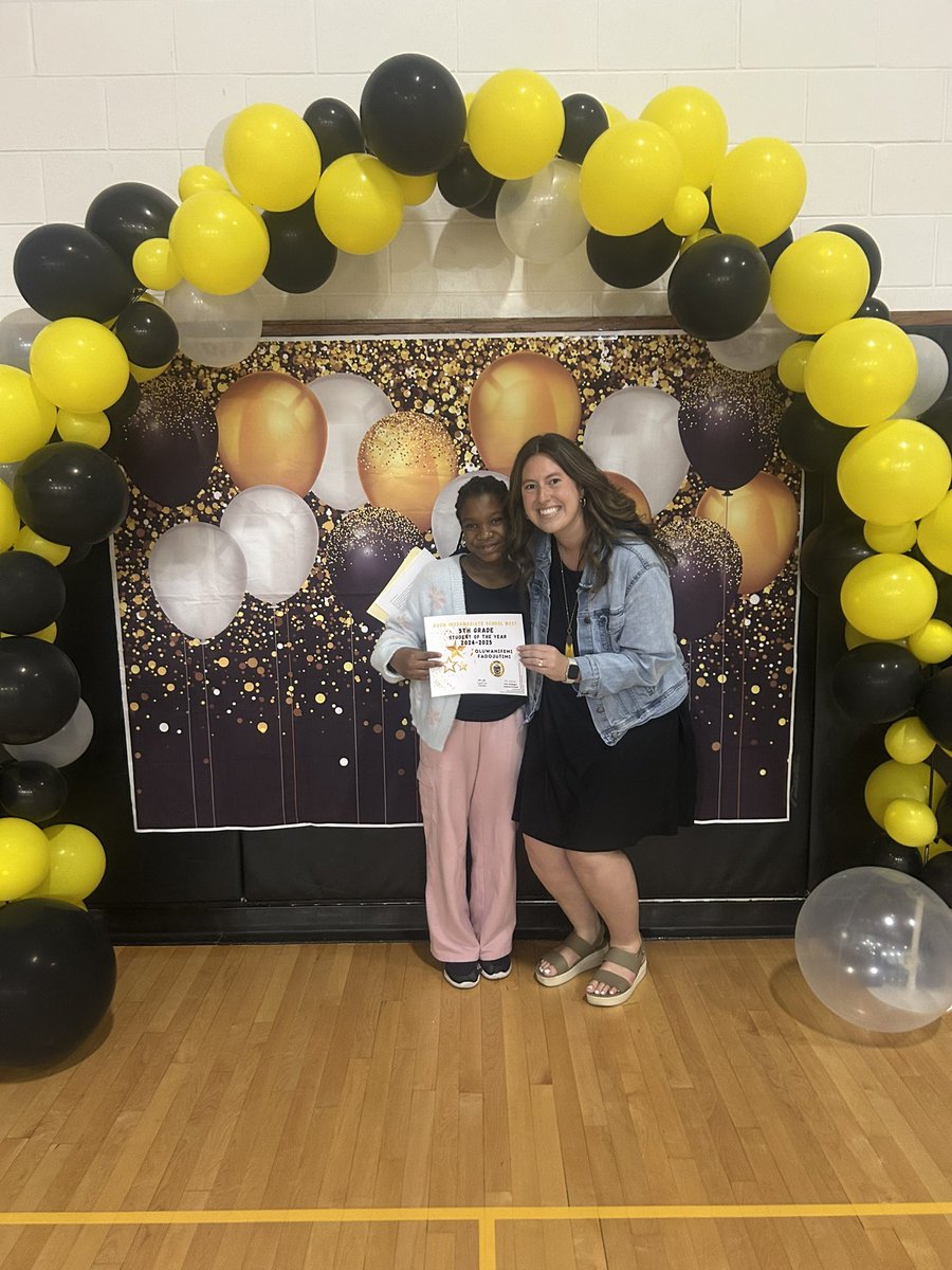 So proud of our student of the year, Miracle! When our class had to think about who embodies an Avon Oriole, they thought of her. It’s been such a pleasure to be her teacher &amp; cheerleader this year!
