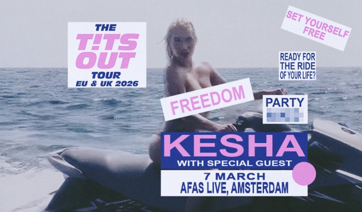 🚨 Kesha Europe Tour 2026!

MARCH 4 - BERLIN
MARCH 6 - PARIS
MARCH 7 - AMSTERDAM
MARCH 9 - ANTWERP

MARCH 11 - GLASGOW
MARCH 13 - MANCHESTER
MARCH 16 - WOLVERHAMPTON
MARCH 17 - LONDON
MARCH 21 - DUBLIN

🔗: keshaofficial.com/tour