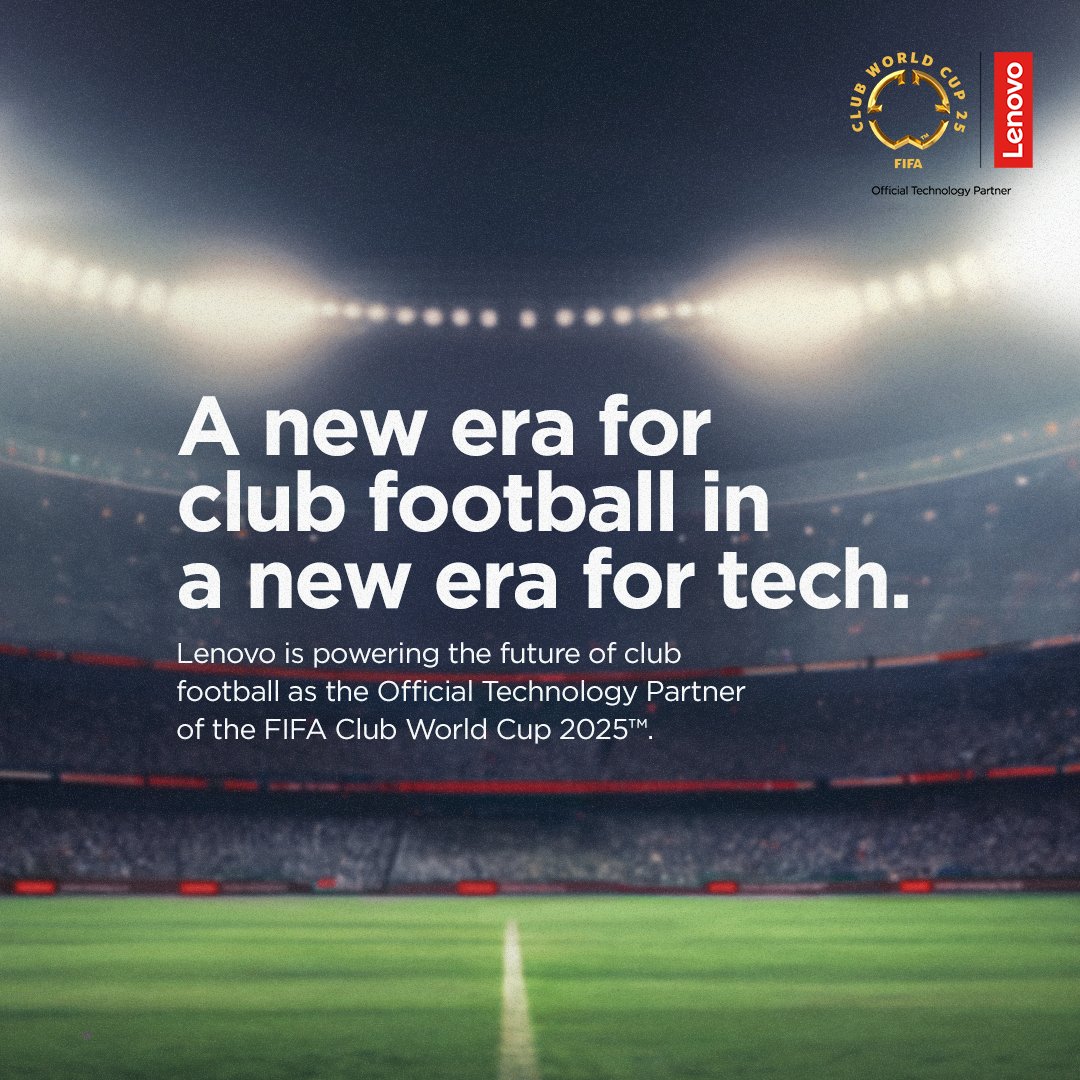 YuanqingYang's tweet photo. I'm proud to share that @Lenovo is now an Official Partner of the FIFA Club World Cup 2025™ taking place this summer across the United States. This builds on our role as FIFA's Official Technology Partner, announced last October, and reflects our deepening role in the evolution of football's digital future.

Through our infrastructure, devices, and services, we're proud to support FIFA in delivering a smarter, more connected experience for both teams and fans around the world. #LenovoFIFA #FIFACWC

🔗: https://t.co/WaHpXLep7n