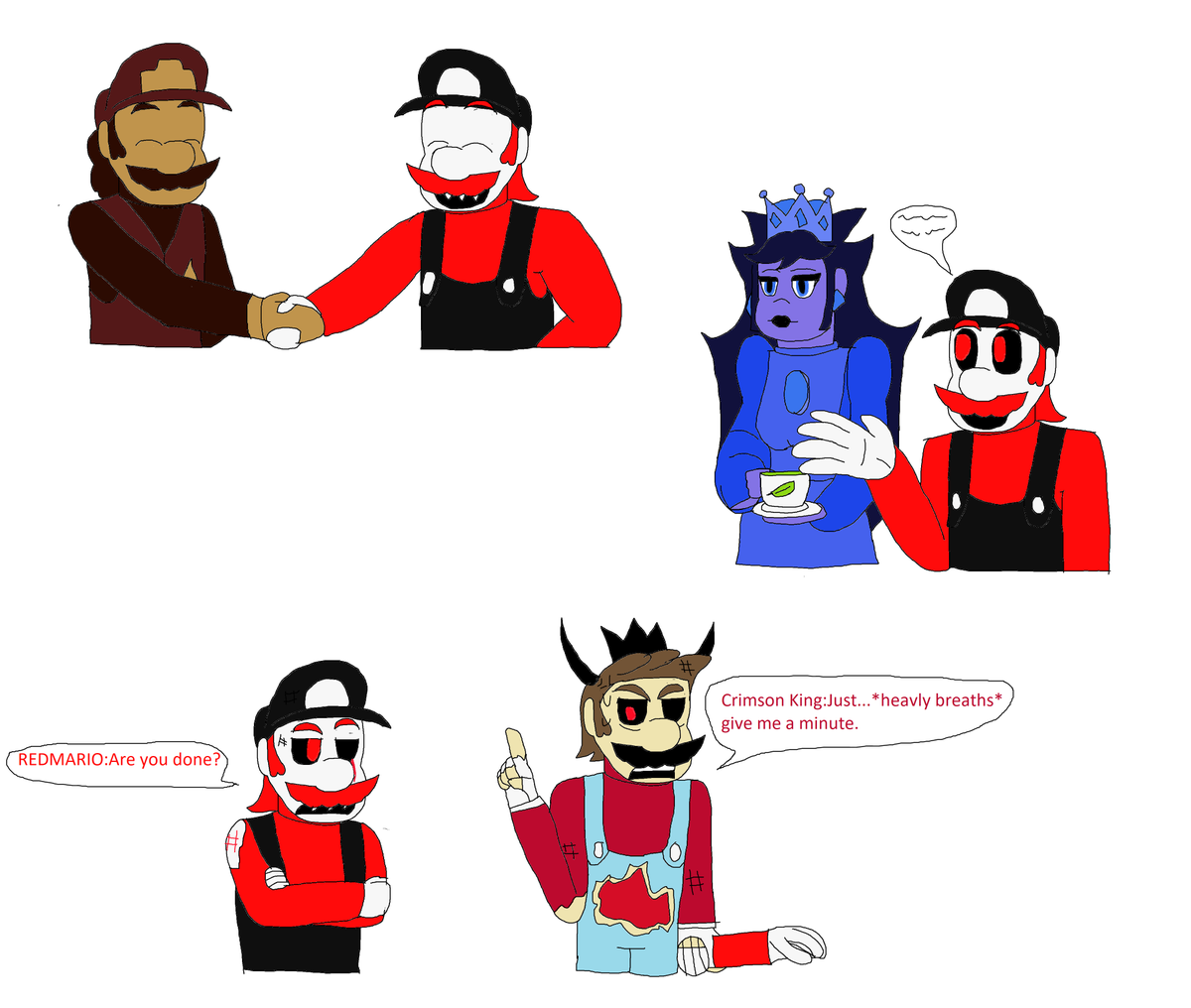 SMRO131's tweet photo. REDMARIO meet other horrorbrews
https://t.co/tJmxvXc294 by @SuperMarioVA
Princess Silver by @Tylernator68
Crimson King by @DruidLucid
REDMARIO by me
#mario #supermario #PrincessSilverSweep #crimsonkingsweep #horrorbrew #REDMARIO https://t.co/ViN3ipIHic