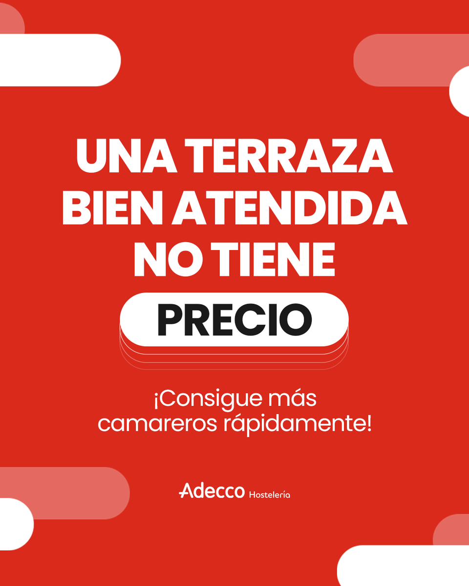 Con el buen tiempo, el ritmo sube… y también el movimiento en tienda.

Que no te pille sin equipo.

En #Adecco te ayudamos a encontrar el personal que necesitas para mantener tu retail en marcha, al 100%

🌐 lnkd.in/dd-4yDEi