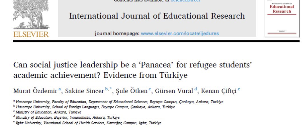 Prof. Dr. Murat Özdemir (@muratozdemir_) on Twitter photo SSCI-34(Q1): Yeni çalışmamız okullarda sosyal adalet liderliğinin göçmen/mülteci öğrencilerin akademik başarılarında ne denli önemli olduğunu ortaya koydu. Çalışmamızın uluslararası düzeyde ses getireceğini düşünüyoruz. Hayırlı olsun. <a href="/grsenvural1/">Dr. Gürsen Vural</a> SSCI-34(Q1): Yeni çalışmamız okullarda sosyal adalet liderliğinin göçmen/mülteci öğrencilerin akademik başarılarında ne denli önemli olduğunu ortaya koydu. Çalışmamızın uluslararası düzeyde ses getireceğini düşünüyoruz. Hayırlı olsun. <a href="/grsenvural1/">Dr. Gürsen Vural</a>