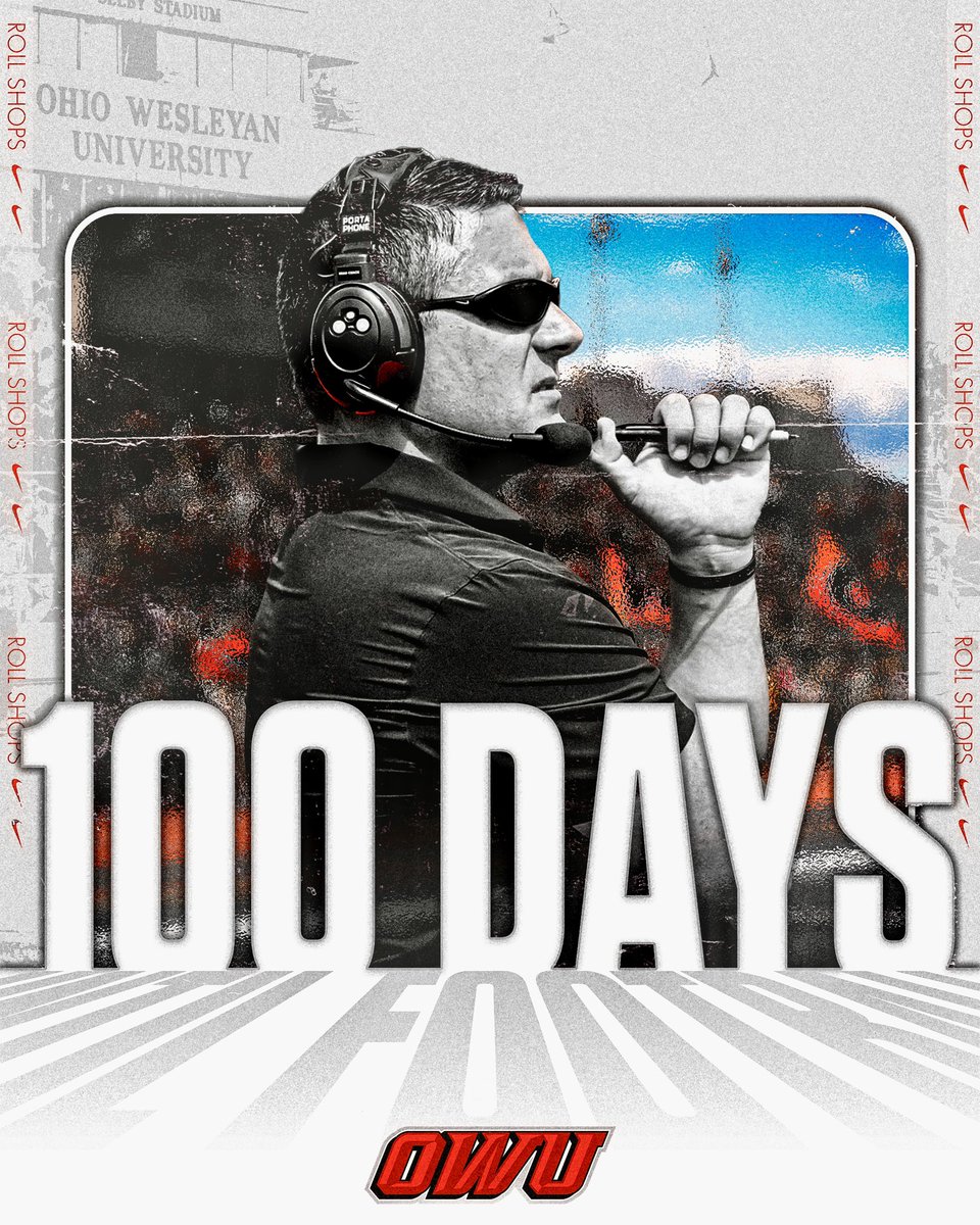 🎯 100 DAYS OUT.

The countdown to kickoff has officially begun.
OWU Football is coming.

#RollShops | #OWUFootball