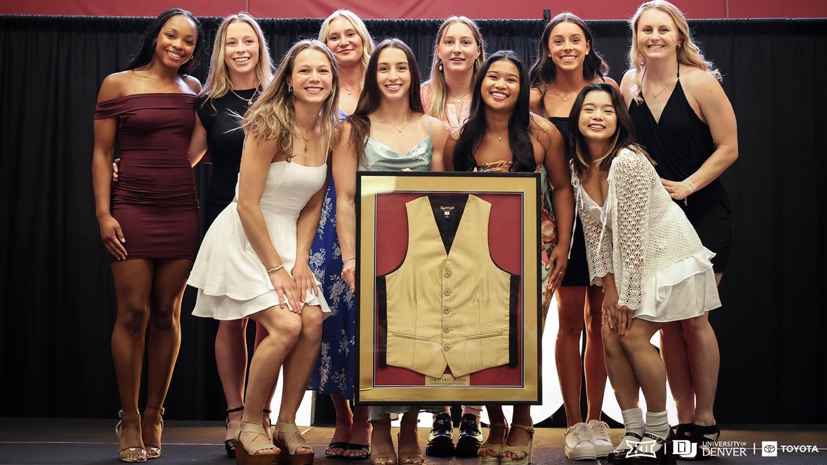Denver Gymnastics (@du_gymnastics) on Twitter photo For the second time in the last three years, the <a href="/DU_Pioneers/">Denver Athletics</a>' coveted Gold Vest is ours! #GoPios For the second time in the last three years, the <a href="/DU_Pioneers/">Denver Athletics</a>' coveted Gold Vest is ours! #GoPios