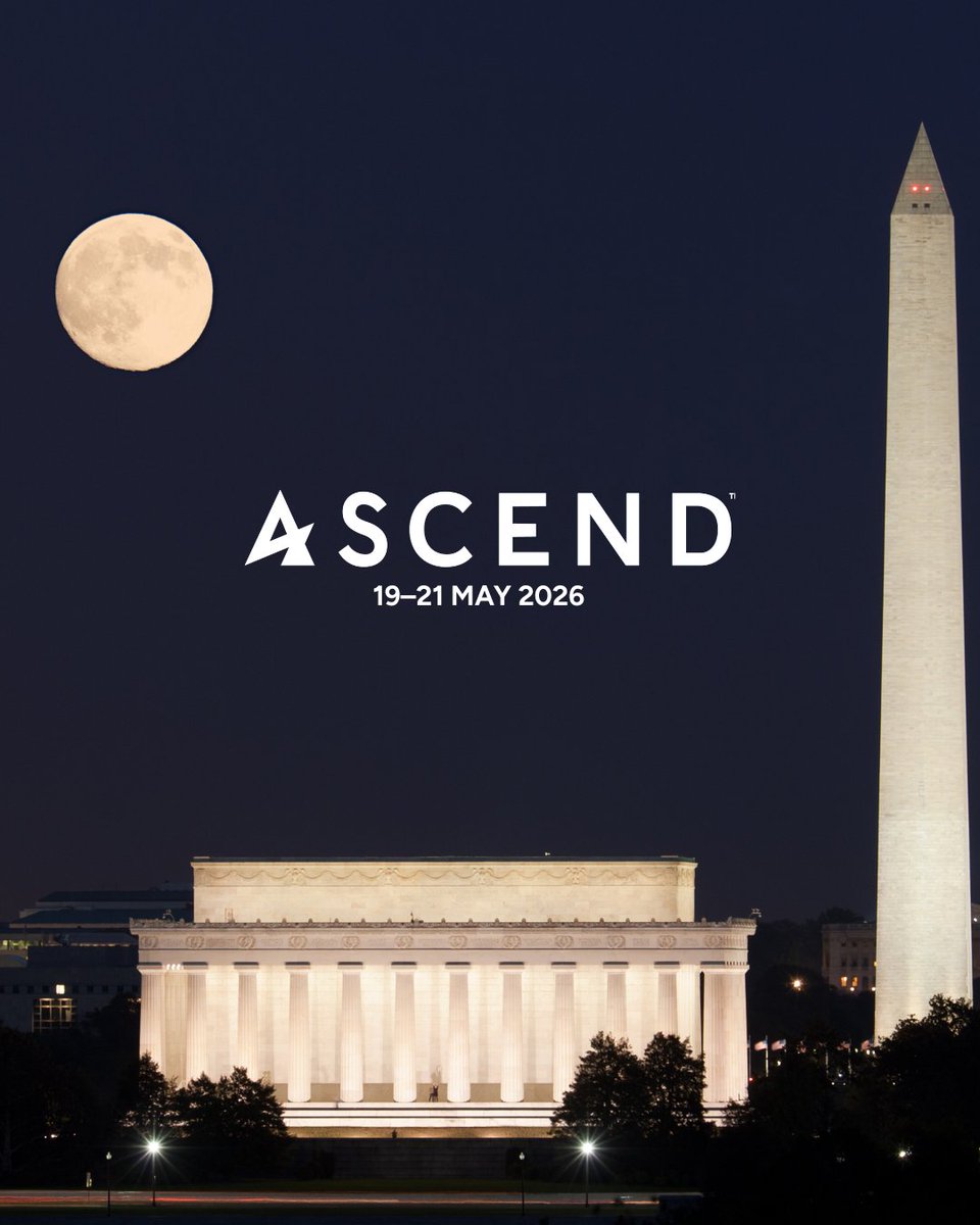 📣 A new era for ASCEND begins in 2026.

We’re moving to Washington, D.C., May 19-21, 2026, where policy meets progress. Read more: bit.ly/4khmEAR

#AIAA #ascendspace #SpacePolicy #SpaceInnovation #AerospaceLeadership #DCevents #DC