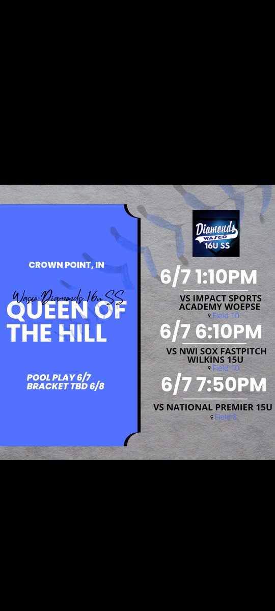 Wasco Diamonds 16U SS (@strickerwasco) on Twitter photo 