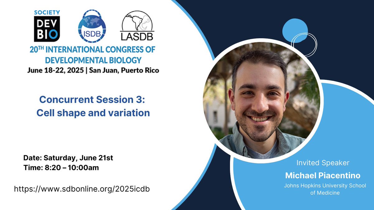 Society for Developmental Biology (@socdevbio) on Twitter photo Michael Piacentino <a href="/MikePiacentino/">Mike Piacentino</a> will be a speaker at #ICDB2025 and we couldn't be happier! Michael's work focuses on epidermal to mesenchimal transition in the highly migratory neural crest cells 🐤🧪 Michael Piacentino <a href="/MikePiacentino/">Mike Piacentino</a> will be a speaker at #ICDB2025 and we couldn't be happier! Michael's work focuses on epidermal to mesenchimal transition in the highly migratory neural crest cells 🐤🧪