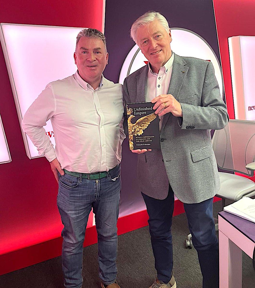 Donnacha Ó Beacháin (@donnachadcu) on Twitter photo A pleasure to discuss my new book on Russian imperialism "Unfinished Empire" with broadcasting legend <a href="/PatKennyNT/">Pat Kenny Newstalk</a> today.
As expected, it was a wide-ranging and fast-paced interview. We covered a lot of ground: history, identity, propaganda, and power. A pleasure to discuss my new book on Russian imperialism "Unfinished Empire" with broadcasting legend <a href="/PatKennyNT/">Pat Kenny Newstalk</a> today.
As expected, it was a wide-ranging and fast-paced interview. We covered a lot of ground: history, identity, propaganda, and power.