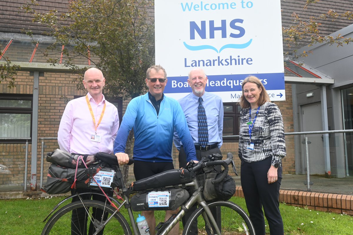 We were delighted to welcome Ralph Roberts to our headquarters today. Ralph is cycling 1,200 miles from Shetland to the Borders stopping at every health board in Scotland to raise money for charity. gofundme.com/f/ralphs-ride-…
