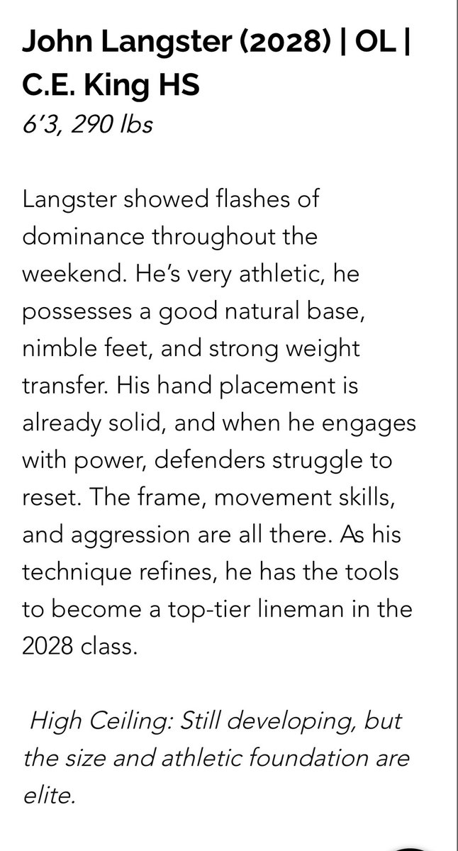 thank you <a href="/TXTPShow/">Top Texas Prospects Show</a> for the recognition!

 <a href="/CEKing_Football/">CE King Football</a>