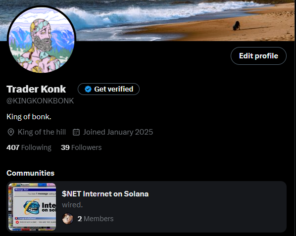 I suggest to everyone to add the community banner on your profile. $NET