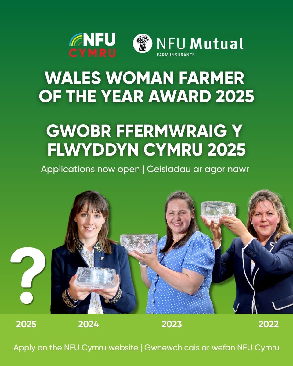Don't miss your chance to nominate someone for our Wales Woman Farmer of the Year Award.

The application window closes this Friday 30th May.

Nominate here➡️ ow.ly/ZZiv50W0XjO