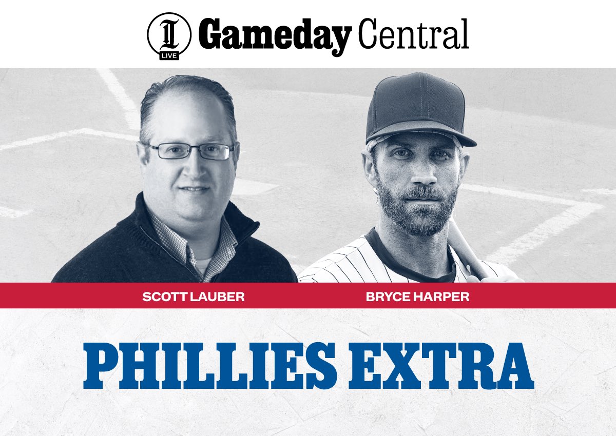 ScottLauber's tweet image. Before he got hit on the elbow the other night, Bryce Harper sat down with “Phillies Extra” from @PhillyInquirer. It was a fun conversation. Watch here:
—Inquirer: inquirer.com/inquirer-live/
—Facebook: facebook.com/events/1011352…
—YouTube: m.youtube.com/watch?v=smHbn9…