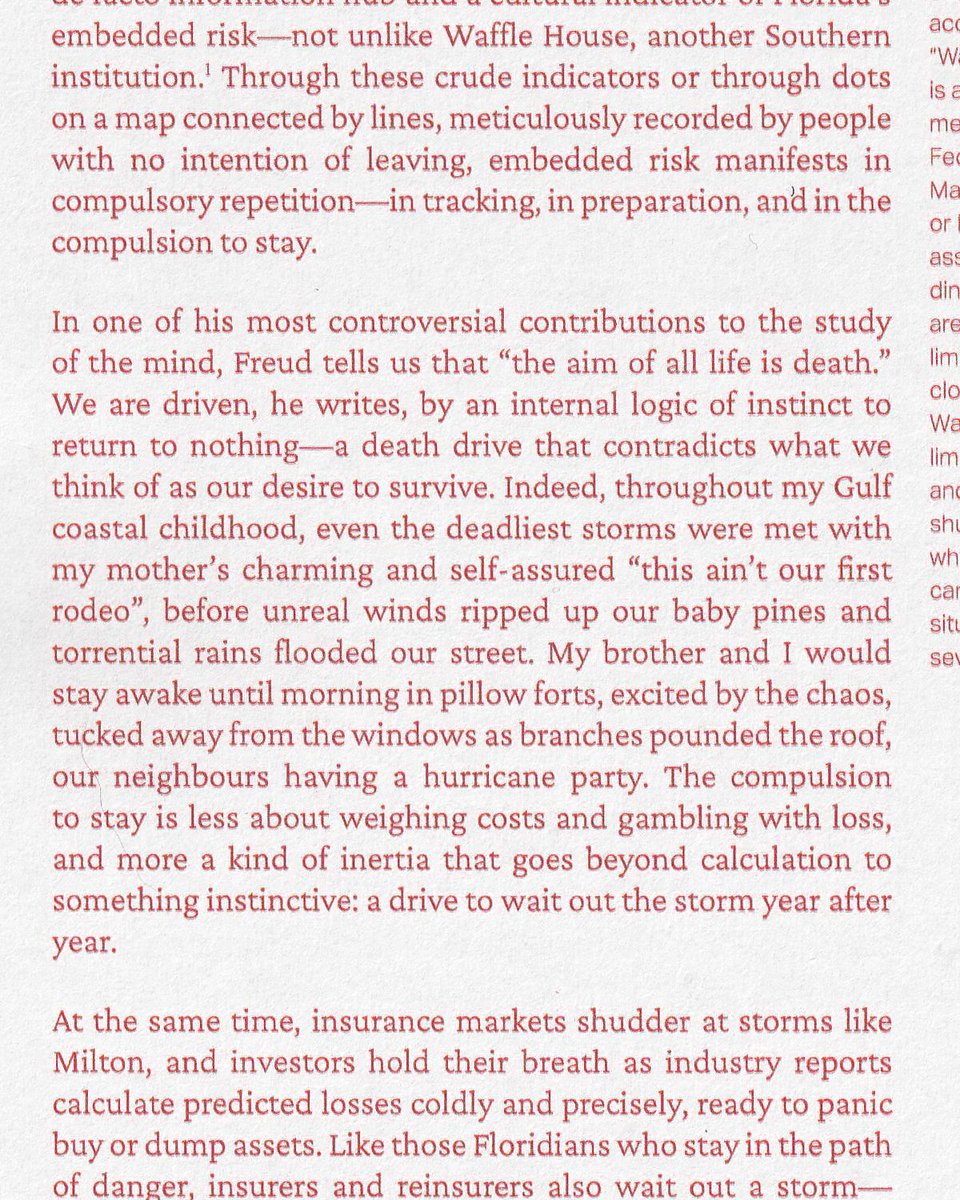 break_downradio's tweet image. In Florida, risk is a feature of life. In a deepening climate crisis, financial capitalism gives risk new meaning.
Beki McElvain writes for RIGHT TURN (ISSUE #1)