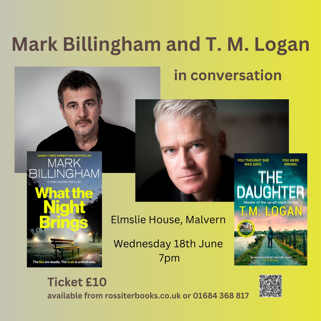Mark Billingham (@markbillingham) on Twitter photo Hey there, peeps of Malvern (and the surrounding area). Why not come out and see <a href="/TMLoganAuthor/">TM Logan🇬🇧🇺🇦</a> and myself in conversation on June 18th? We will be talking books, other interesting stuff and there will be free cakes!*
*There may not be free cakes. Hey there, peeps of Malvern (and the surrounding area). Why not come out and see <a href="/TMLoganAuthor/">TM Logan🇬🇧🇺🇦</a> and myself in conversation on June 18th? We will be talking books, other interesting stuff and there will be free cakes!*
*There may not be free cakes.