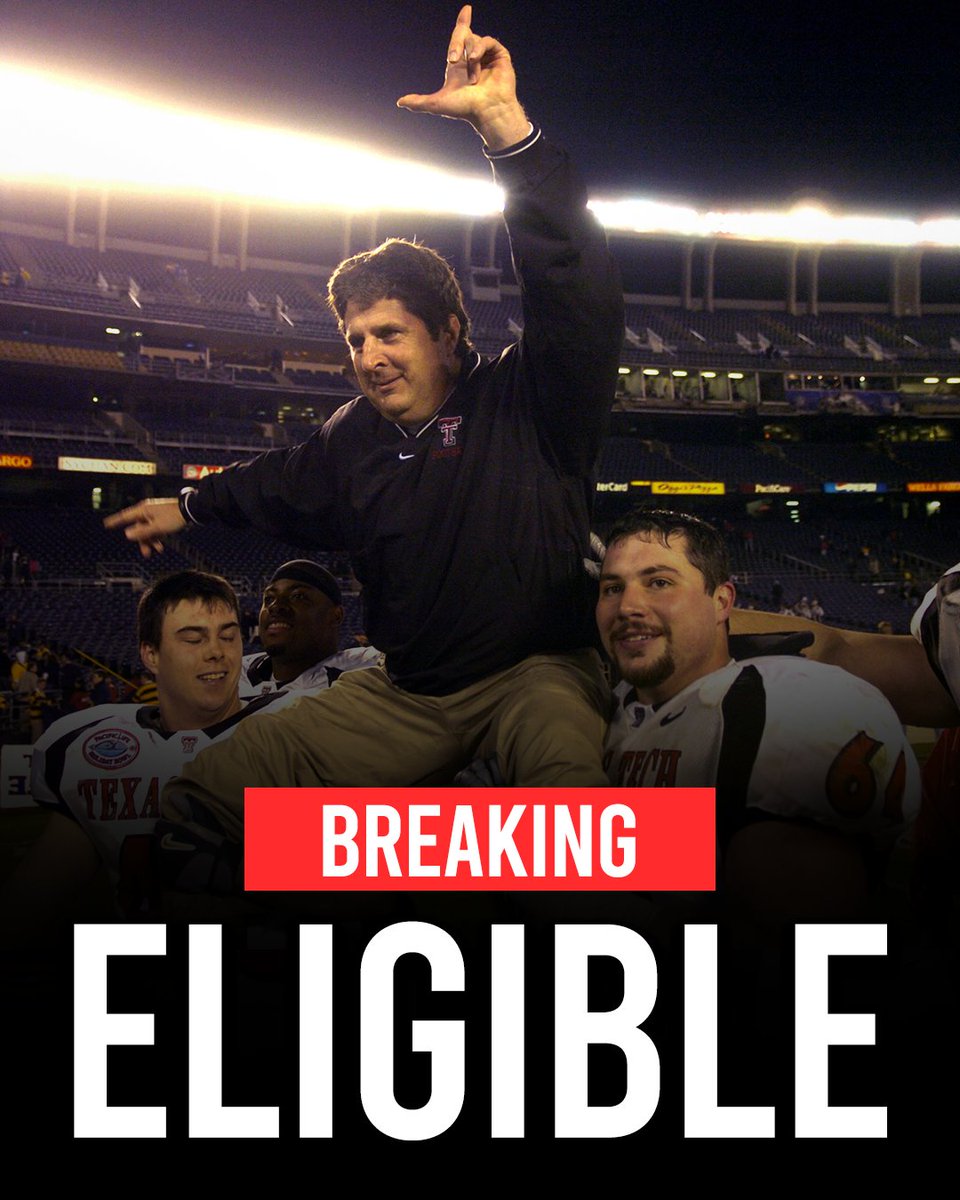 OutKick (@outkick) on Twitter photo 🚨BREAKING🚨
The College Football Hall of Fame has adjusted its eligibility criteria to lower its win percentage from 60% to 59.5%
Mike Leach is now eligible for the 2027 CFB HOF, per <a href="/TreyWallace_/">Trey Wallace</a> 🚨BREAKING🚨
The College Football Hall of Fame has adjusted its eligibility criteria to lower its win percentage from 60% to 59.5%
Mike Leach is now eligible for the 2027 CFB HOF, per <a href="/TreyWallace_/">Trey Wallace</a>