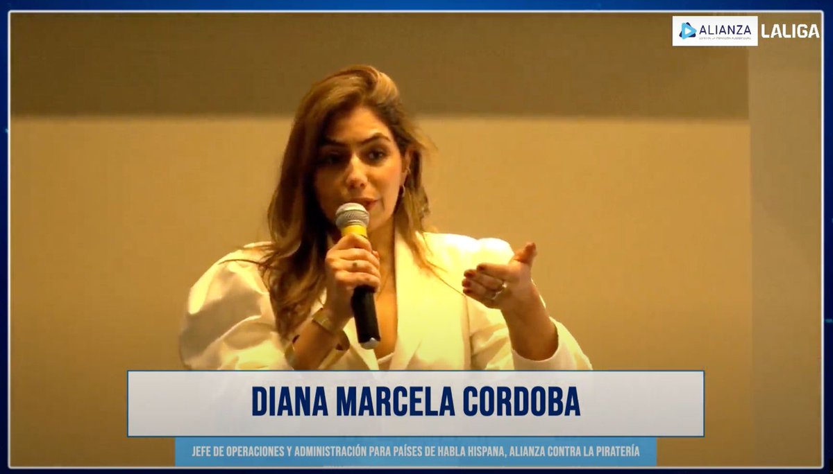 Alianzatv_'s tweet photo. 🔴 EN VIVO - Foro antipiratería Alianza + @LaLiga | Productividad con legalidad: El reto urgente del sector audiovisual

Ahora, Diana Marcela Córdoba 🇨🇴, Jefe de Operaciones y Administración para países de habla hispana en Alianza, expone su mirada sobre el Panorama de piratería online y el impacto de los bloqueos en Colombia y Latinoamérica.

👉 Urge una coordinación regional para enfrentar el fraude digital que no reconoce fronteras.
#ForoAntipiratería #LegalidadAudiovisual #Antipiratería #Colombia #TVPaga #StreamingLegal