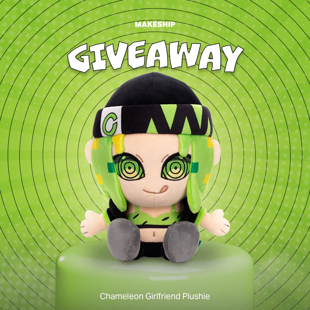 고물공/Junkzero (@rhanfrhd_3812) on Twitter photo It’s giveaway time! We’re giving you the chance to win 1 of 2 Chameleon Girlfriend Plushies! 🥳 How to enter? Follow
@makeship
and
<a href="/Rhanfrhd_3812/">고물공/Junkzero</a>
, Retweet this post, Giveaway ends on June 2nd at 12am (KST), good luck! Winners will be selected and contacted by
@makeship
. It’s giveaway time! We’re giving you the chance to win 1 of 2 Chameleon Girlfriend Plushies! 🥳 How to enter? Follow
@makeship
and
<a href="/Rhanfrhd_3812/">고물공/Junkzero</a>
, Retweet this post, Giveaway ends on June 2nd at 12am (KST), good luck! Winners will be selected and contacted by
@makeship
.