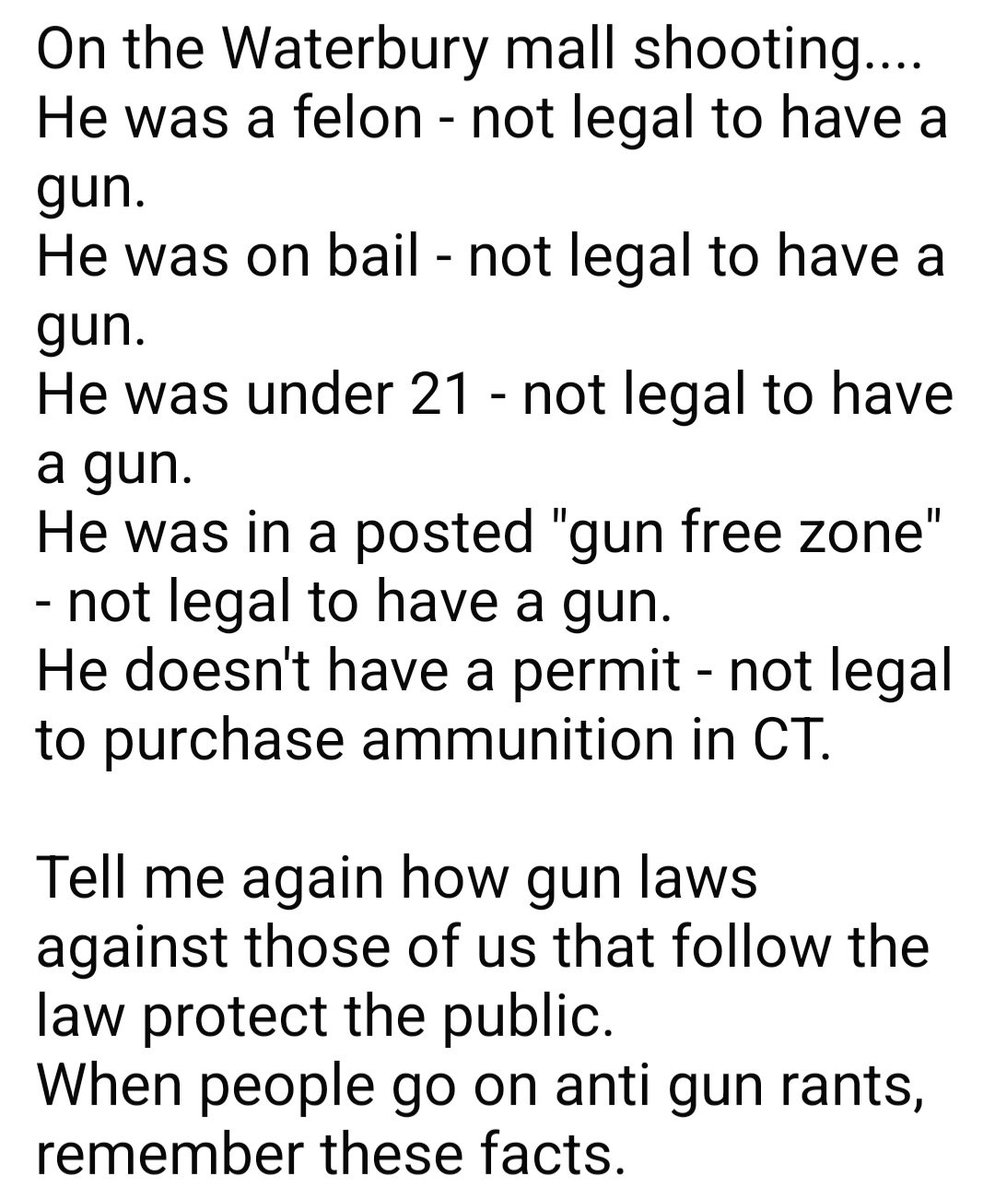 Mopar's tweet image. #CTpolitics #GunControlDoesntWork