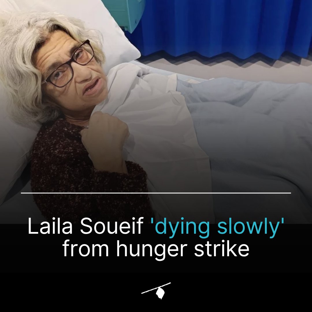 Almanassa_news's tweet photo. “Mum’s life is the responsibility of two governments watching her die slowly.”
With sugar levels as low as 42, her family says Laila Soueif is slowly fading away in the fight for her son's freedom.
➜ Read more: https://t.co/6PF9Pcvjzr https://t.co/IC3VoBfrG3