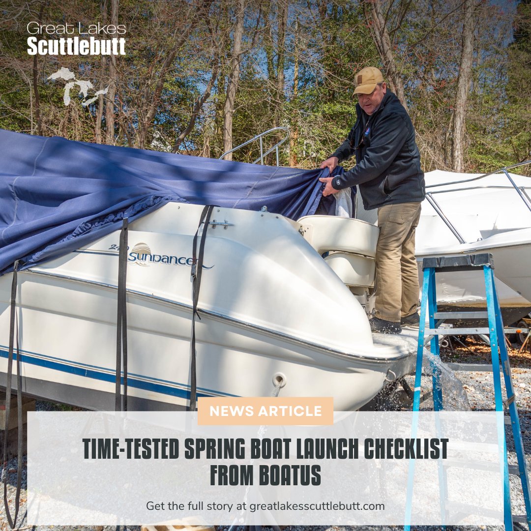 GLScuttlebutt's tweet image. 🚤 Getting ready to launch your boat?
Make sure you're ready with the @BoatUS Spring Commissioning Checklist — the go-to guide for starting your season on a safe and intelligent note. From hull checks to safety gear, it covers everything you need before hitting the water!