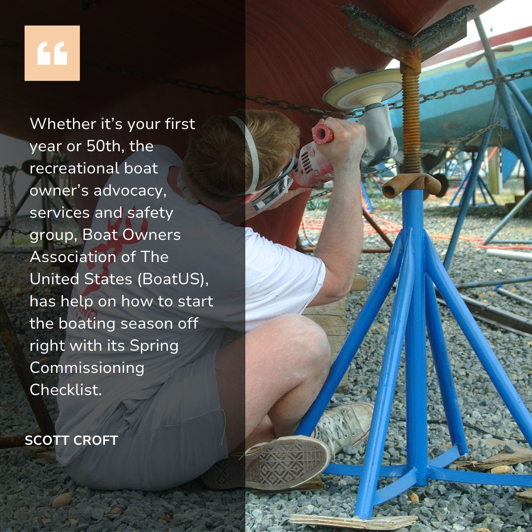 🚤 Getting ready to launch your boat?
Make sure you're ready with the <a href="/BoatUS/">BoatUS</a> Spring Commissioning Checklist — the go-to guide for starting your season on a safe and intelligent note. From hull checks to safety gear, it covers everything you need before hitting the water!