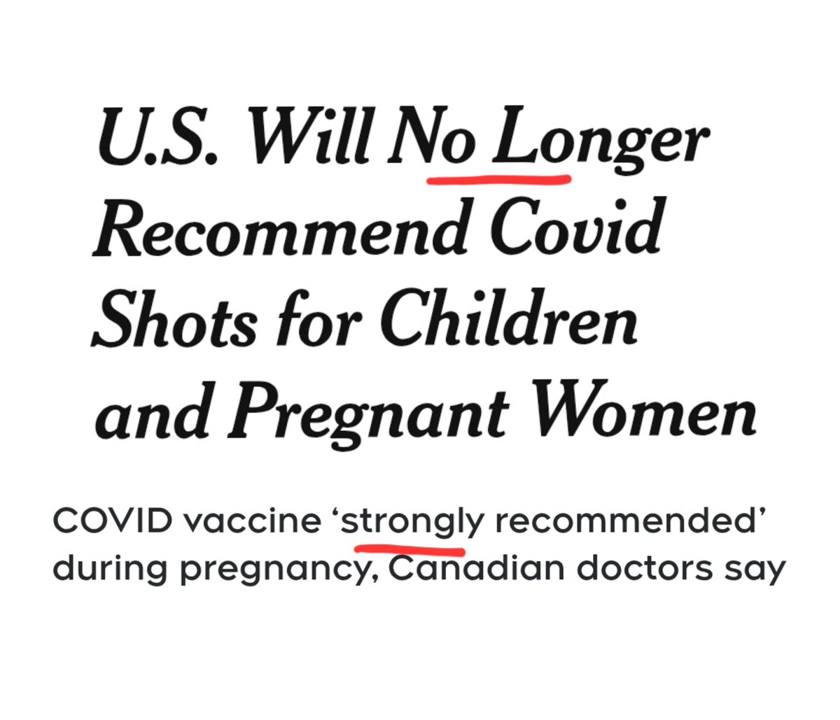 Apparently The Science is different in Canada than it is in the USA.