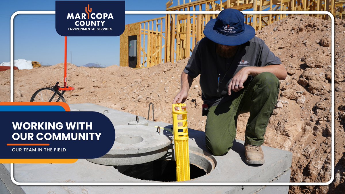 Building your dream home with a septic system? Don’t overlook septic system construction inspections! Our diligent inspectors verify the accurate installation and condition of the system, including the tank, drain field, and any additional components.

Maricopa.gov/Enviro