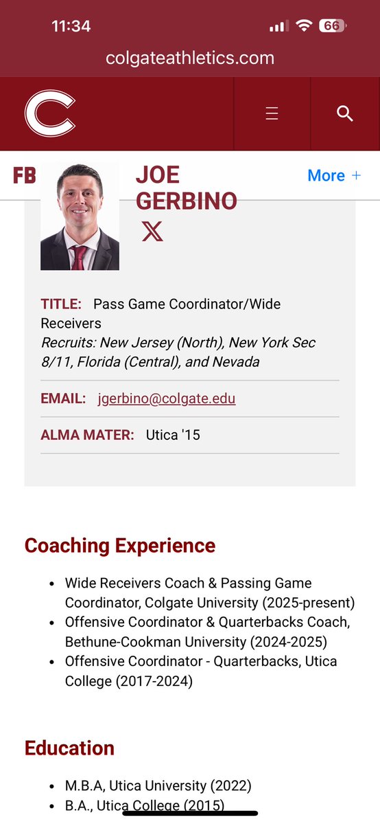 Mike Farrell (@mfarrellsports) on Twitter photo One of the rising stars, <a href="/CoachGerbino/">Joe Gerbino</a> is one of the best young offensive minds in CFB.
<a href="/ColgateFB/">Colgate Football</a> <a href="/_CoachFitz/">Curt Fitzpatrick</a> One of the rising stars, <a href="/CoachGerbino/">Joe Gerbino</a> is one of the best young offensive minds in CFB.
<a href="/ColgateFB/">Colgate Football</a> <a href="/_CoachFitz/">Curt Fitzpatrick</a>