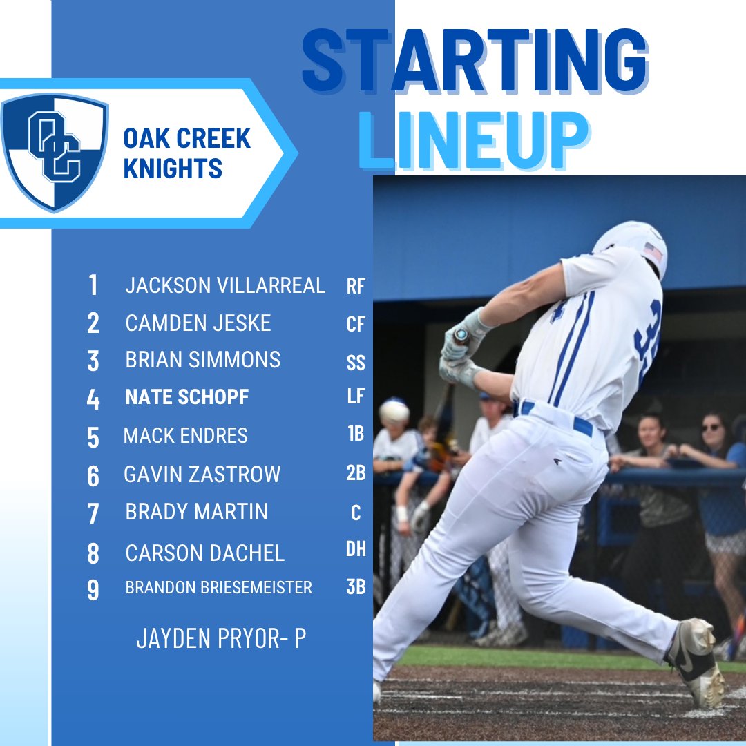 Knights (18-5; 16-3) host Tremper for a doubleheader today to close out the regular season.  Game 1 will begin at 4:30pm.  Game 2 will follow 30 minutes after.  Knights are looking for their 2nd consecutive SEC Championship with at least one win tonight!  #workwins