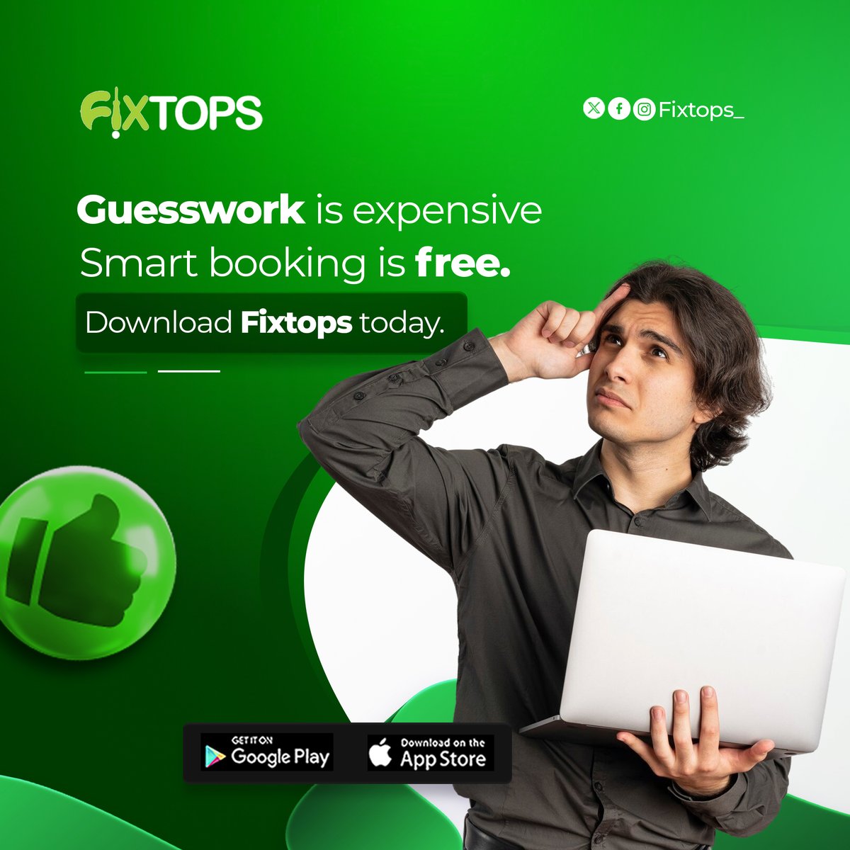 FixtopsMobile's tweet image. SMART CHOICES SAVE YOU MONEY!

Get the Fixtops app and enjoy hassle-free, guesswork-free repairs. Smart booking is free! 

#Fixtops #BookSmart #RepairSolutions #SmartBooking #SaveMoney #FixtopsUSA #BrokenIsBeautiful