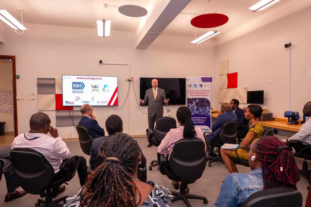 Infectious Diseases Institute, Makerere University (@idimakerere) on Twitter photo Proud moments. We're honored to host Amb William W. Popp <a href="/usmissionuganda/">U.S. Mission Uganda</a> today for the launch of the upgraded High-Performance Computing (HPC) Cluster. With 3,800+ compute cores & 5TB RAM, this powerhouse will accelerate research in genomics, AI, & infectious diseases in Africa. Proud moments. We're honored to host Amb William W. Popp <a href="/usmissionuganda/">U.S. Mission Uganda</a> today for the launch of the upgraded High-Performance Computing (HPC) Cluster. With 3,800+ compute cores & 5TB RAM, this powerhouse will accelerate research in genomics, AI, & infectious diseases in Africa.