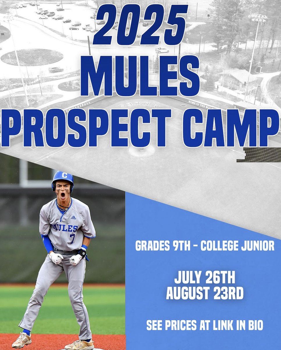Our Summer Prospect Camps at Colby College are a great chance to get on campus and in front of our coaching staff!  Camp dates are July 26 and August 23 in Waterville, ME.  Register now!

colbybaseballcamps.com/summer-prospec… 

#GoMules #ColbyBaseball #ProspectCamp