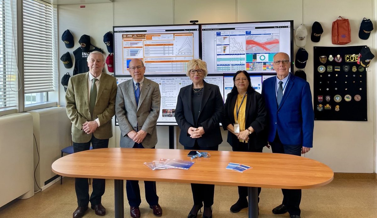 Proud to inaugurate the #INCB GRIDS Programme Standing Committee &amp; newly-expanded GRIDS Cyber-Communications Centre #GC3 to facilitate Member States' exchange of information to address drug #trafficking &amp; implement the drug control conventions to safeguard health &amp; welfare.