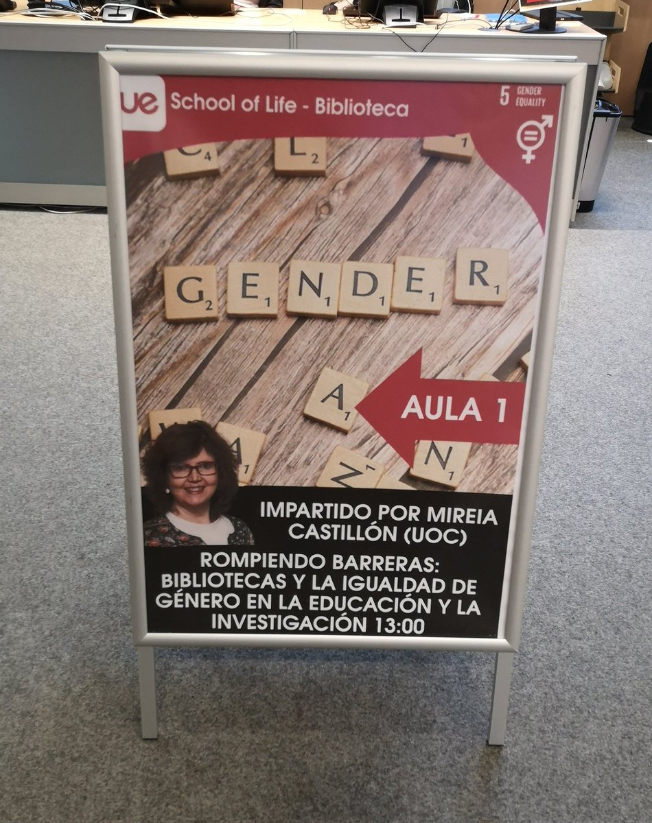 Mireia Castillón (@mcastillonf) on Twitter photo Un lujo y un placer haber compartido e intercambiado ideas y opiniones sobre temas de #igualdad y #perspectivadegenero en bibliotecas con <a href="/UOCbiblioteca/">UOC biblioteca</a> y <a href="/BibliotecaUEM/">Bibliotecas Universidad Europea</a>
Creando #sinergias 💪 Un lujo y un placer haber compartido e intercambiado ideas y opiniones sobre temas de #igualdad y #perspectivadegenero en bibliotecas con <a href="/UOCbiblioteca/">UOC biblioteca</a> y <a href="/BibliotecaUEM/">Bibliotecas Universidad Europea</a>
Creando #sinergias 💪