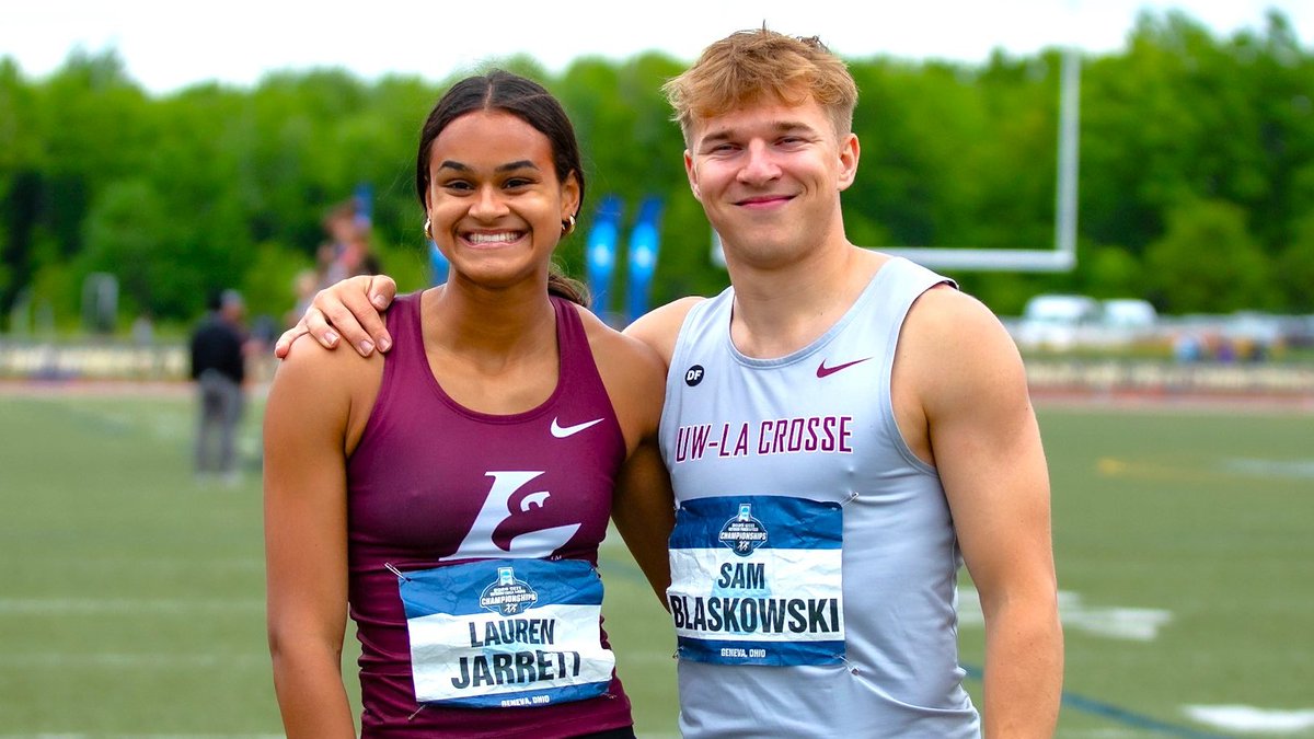 UWL Athletics (@uwlathletics) on Twitter photo Two of the best in NCAA history.
Lauren Jarrett and Sam Blaskowski swept the USTFCCCA Outstanding Track Performer of the Meet honors.
Both won the 100 and 200-meter dash and were members of the first-place 4x100 relay at the NCAA Championships.
<a href="/UWL_WomensTrack/">UWL Womens Track & Field</a> <a href="/UWLMensTF/">UWL Men's Track & Field</a> Two of the best in NCAA history.
Lauren Jarrett and Sam Blaskowski swept the USTFCCCA Outstanding Track Performer of the Meet honors.
Both won the 100 and 200-meter dash and were members of the first-place 4x100 relay at the NCAA Championships.
<a href="/UWL_WomensTrack/">UWL Womens Track & Field</a> <a href="/UWLMensTF/">UWL Men's Track & Field</a>