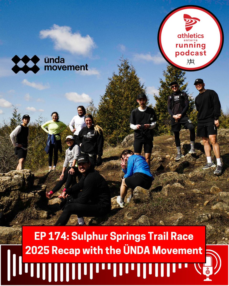 Ready for an epic dose of inspiration &amp; grit! This week on the Athletics Ontario Running Podcast, they're diving deep into the  Sulphur Springs Trail Race &amp; the incredible journey of the ÜNDA Movement team as they tackled the 100-Mile Relay!  Listen here: athleticsontario.ca/road-trail-run…