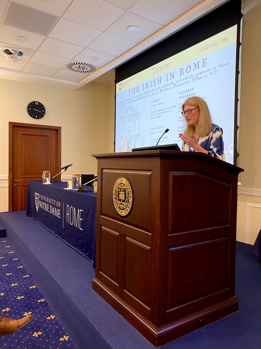 IrlEmbHolySee's tweet image. Ambassador Collins was delighted to chair the opening panel of the day, on the evolution of the Irish Franciscan College of St. Isidore’s and ita founder Luke Wadding’s vision for the Irish mission. 🇮🇪