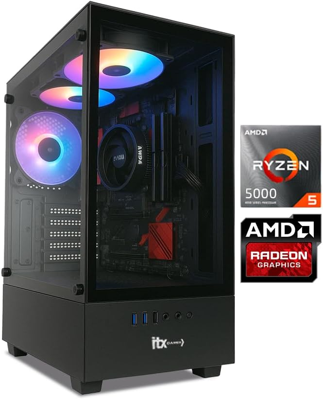 PC Gamer ITX Arena, Ryzen 5 5600G, Radeon™ Graphics Vega 7, 16GB Ram, SSD 480GB, Gabinete RGB
amzn.to/43weiOI