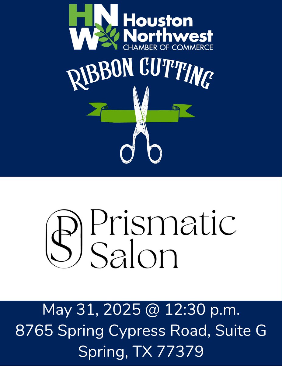 We are excited to celebrate with Prismatic Salon on Saturday as they celebrate their ribbon cutting! We look forward to seeing you there!
