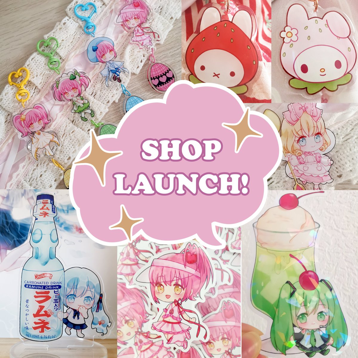 SHOP IS LIVE! ✨ko-fi.com/ochayuu/shop   
I'm so happy I was finally able to pull through and get everything together for the shop! ✨ It's my first time doing a shop launch, so I hope I did everything correctly! 😤