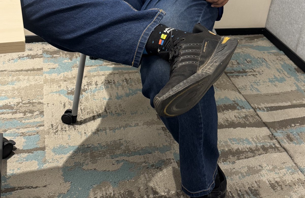 Augustine C (@augvcor) on Twitter photo 🔥 Feet up, mission accomplished! After a long, fulfilling day at <a href="/GlobalAzure/">GlobalAzure</a> #gab25mum #May25MTP, my trusty <a href="/Azure/">Microsoft Azure</a> socks kept me comfy through it all. 🧦💙
Cheers, <a href="/hboelman/">Henk Boelman</a>, for helping us out.
It was great to rekindle our partnership, <a href="/aravindputrevu/">Aravind Putrevu</a>. 🙏
Pic: <a href="/maniSbindra/">Maninderjit Bindra</a> 🔥 Feet up, mission accomplished! After a long, fulfilling day at <a href="/GlobalAzure/">GlobalAzure</a> #gab25mum #May25MTP, my trusty <a href="/Azure/">Microsoft Azure</a> socks kept me comfy through it all. 🧦💙
Cheers, <a href="/hboelman/">Henk Boelman</a>, for helping us out.
It was great to rekindle our partnership, <a href="/aravindputrevu/">Aravind Putrevu</a>. 🙏
Pic: <a href="/maniSbindra/">Maninderjit Bindra</a>