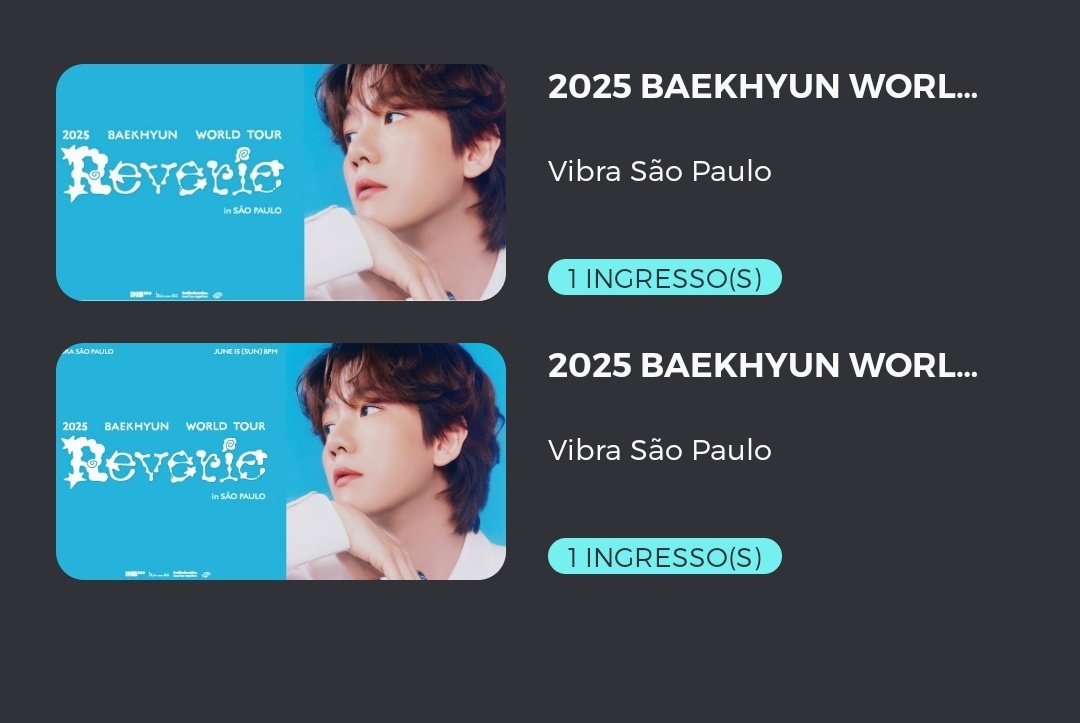 Emmylyx_'s tweet photo. Vendo 1  ingresso Baekhyun - Domingo

- PREMIUM INTEIRA + TAXA 

Tenho feedbacks de vendas de card no fixado.

Posso encontrar pessoalmente, sem problemas.

Chamar na DM 

Motivo: consegui p sábado ✨️ https://t.co/sfqmgmj5FI