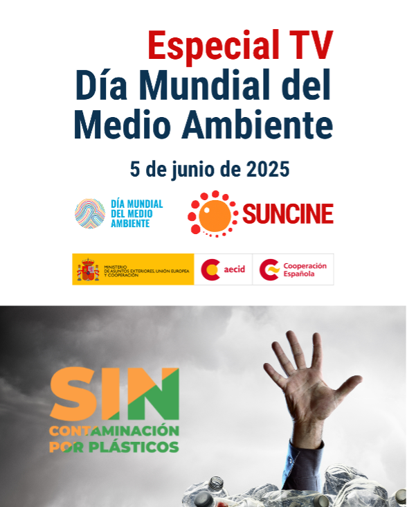 AECID_es's tweet image. 📢 ¡Acción global por el #MedioAmbiente! #AECID y @suncinefest se unen a 77 TVs de 21 países.
🗓️ 5 JUN: emisión simultánea de &quot;Plasticósfera&quot;, documental contra la contaminación plástica. 🌍 #SinPlásticos
#DíaMundialDelMedioAmbiente #AECIDVerde #ODS14