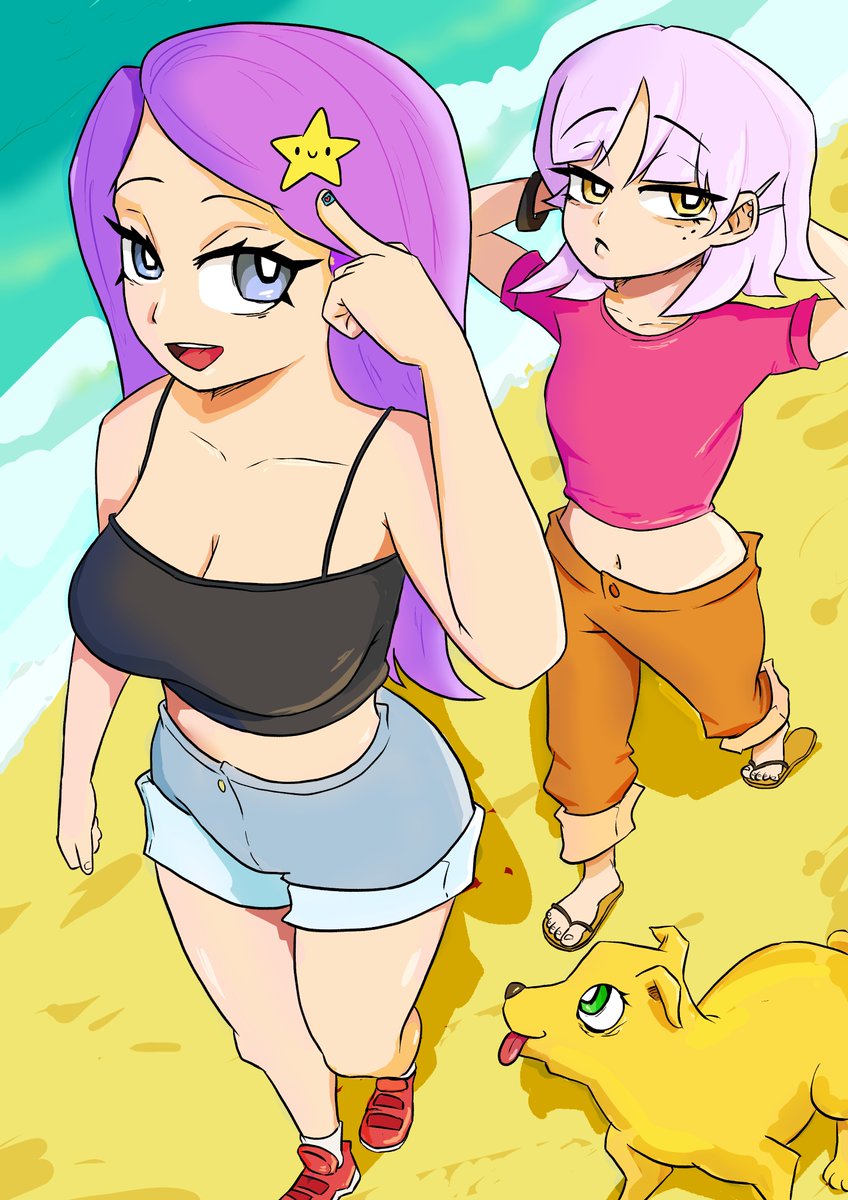 sisters at the beach