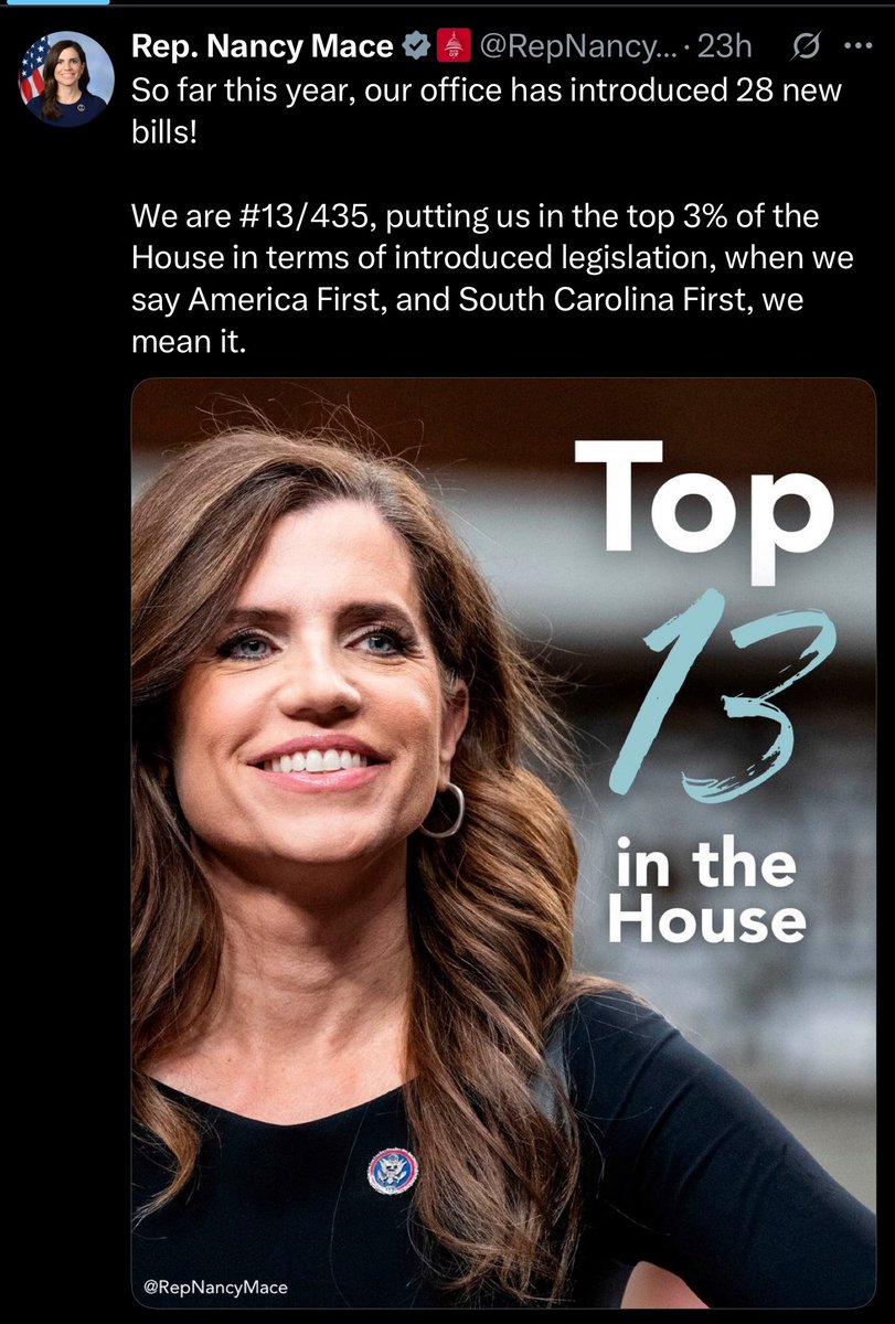 DistinctStink's tweet image. This. Bitch. Has.  Passed. ONE. Bill.  Renaming a post office. And she’s wants to be governor.  Bahahahahahahaha @RepNancyMace #sc01 #scool #lowcountryfirst my ass. Lolololol