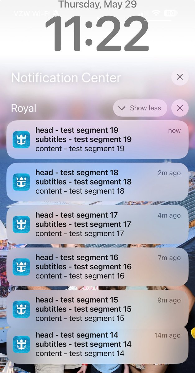 tigers28's tweet photo. @RoyalCaribbean yes I can confirm the test is working thank you. 😂 https://t.co/RZ849xJ3ZA