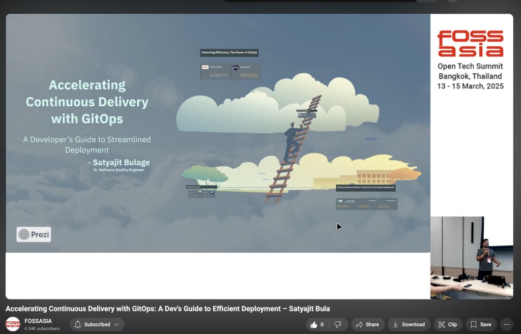 FOSSASIA (@fossasia) on Twitter photo 🚀 Want faster, safer deployments?
Discover how #GitOps simplifies continuous delivery using Git as your source of truth. Watch <a href="/s_satya4ever/">satya4ever</a> share dev-friendly tips to automate and scale at #FOSSASIASummit2025.
🎥 Click here: youtu.be/1t8hy_j0rLc 🚀 Want faster, safer deployments?
Discover how #GitOps simplifies continuous delivery using Git as your source of truth. Watch <a href="/s_satya4ever/">satya4ever</a> share dev-friendly tips to automate and scale at #FOSSASIASummit2025.
🎥 Click here: youtu.be/1t8hy_j0rLc